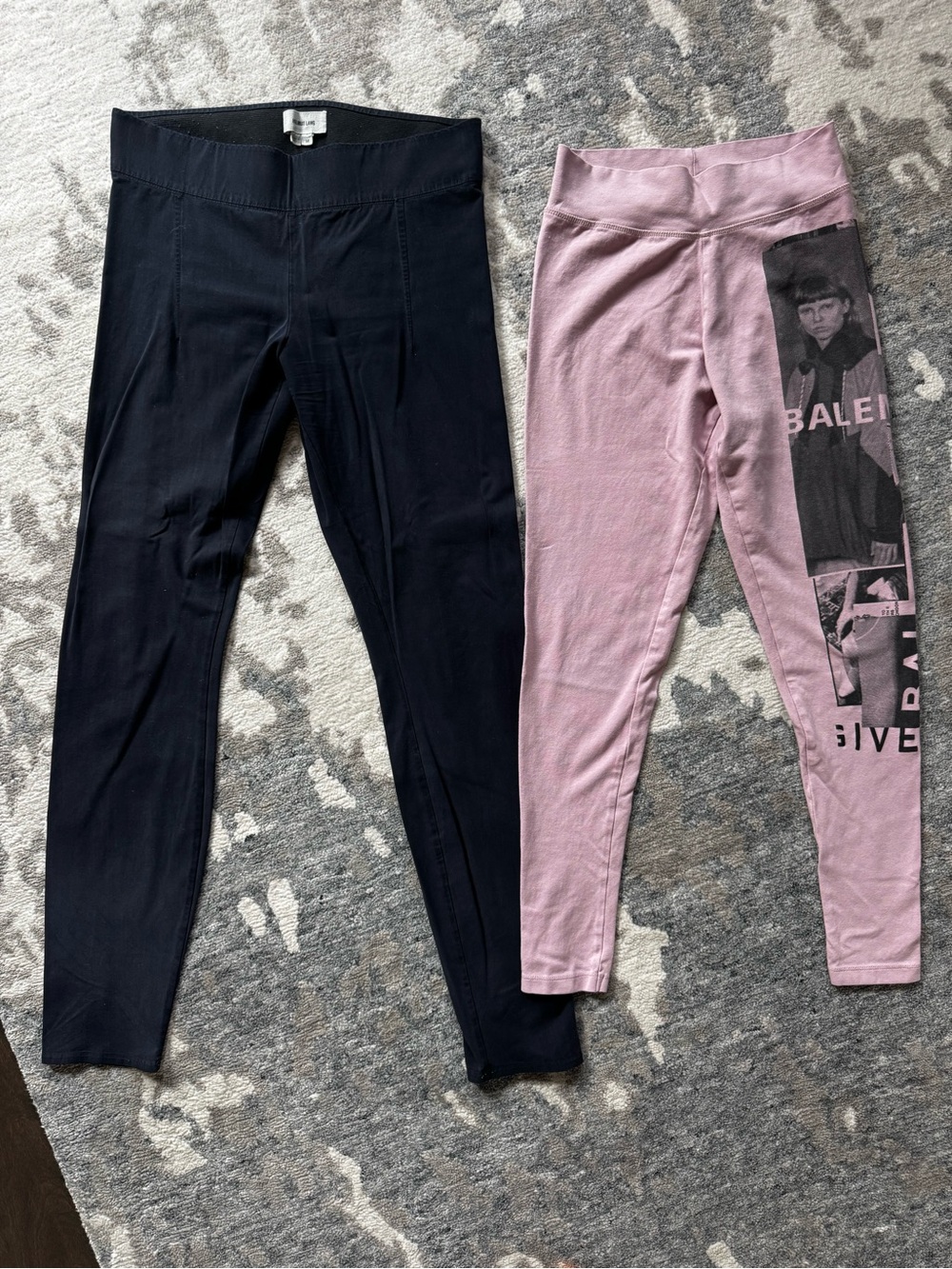 Women’s Black Designer Graphic Leggings - Set